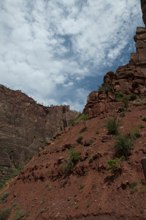 Designated in 1919, Zion National Park is Utahのeditorial素材