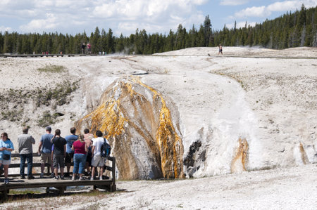 Geothermal pool in Yellowstone National Park USAのeditorial素材