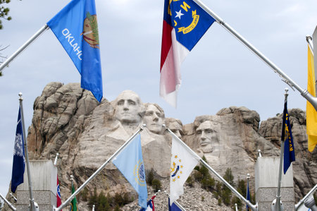 Mount Rushmore South Dakota USAのeditorial素材