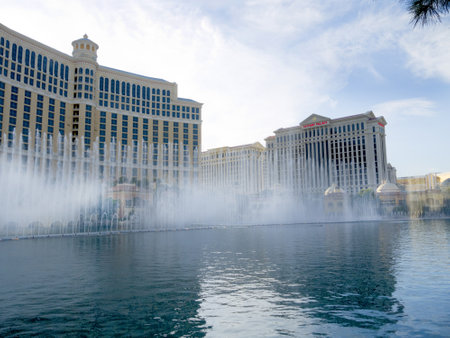 Fountains of the Bellagio in Las Vegas USAのeditorial素材