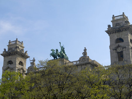Ornate Building in Budapest Hungaryのeditorial素材