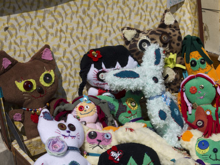 handmade toys for sale at Festival at Royal Palace or Castle in Budapest Capital of Hungary