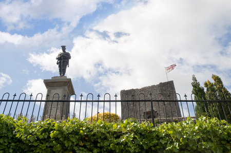 Clitheroe Castle.Clitheroe is a town and civil parish in the Borough of Ribble Valley in Lancashire, Englandのeditorial素材