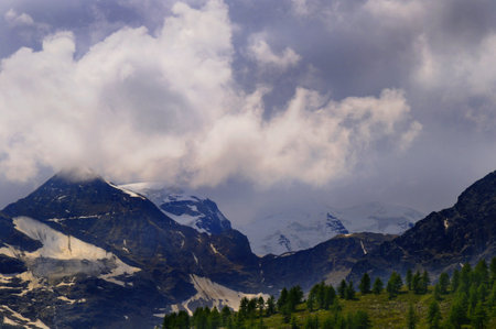 Swiss Alps near St Moritz Switzerland Europeのeditorial素材