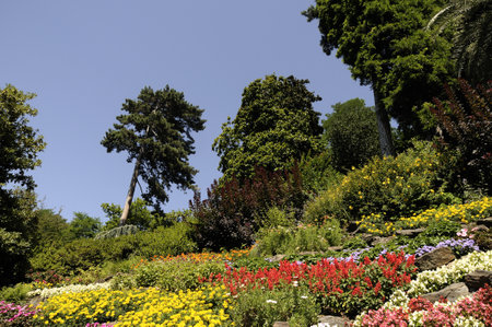 The beautiful Villa Carlotta on Lake Como in Northern Italyのeditorial素材
