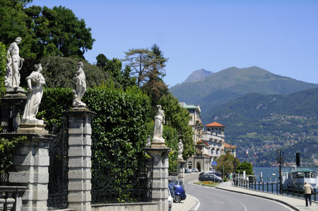 The beautiful Villa Carlotta on Lake Como in Northern Italyのeditorial素材