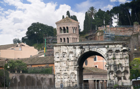 Arch of Janus in Rome Italyのeditorial素材