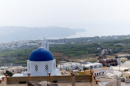 The Village of Emporio on the Island of Santorini Greeceのeditorial素材