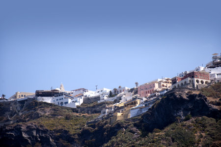 The Village of Oia on the island of Santorini in the Cyclades islands in Greeceのeditorial素材