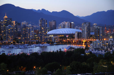 City Scape of Vancouver in British Columbia Canadaのeditorial素材