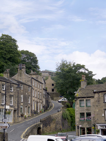 Holmfirth, the Last of the Summer Wine Country in West Yorkshire Englandのeditorial素材