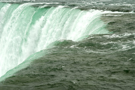 this is a view of the Horseshoe Falls at Niagara and gives an indication of the might and majesty of the falls from the Canadian side of the fallsのeditorial素材