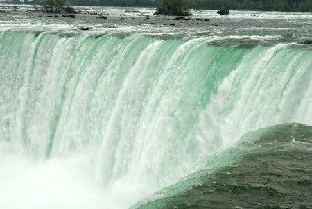 this is a view of the Horseshoe Falls at Niagara and gives an indication of the might and majesty of the falls from the Canadian side of the fallsのeditorial素材