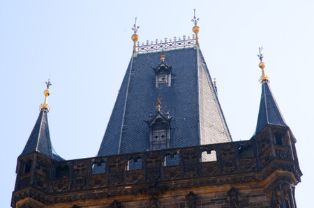 The Powder Tower in Prague, capital of the Czech Republicのeditorial素材