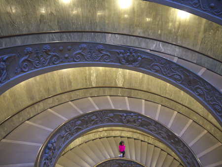 The Double Helix Staircase in the Vatican Museum in Rome Italyのeditorial素材