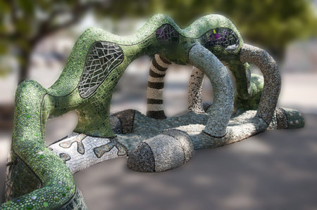 Mexican Monster Statue in San Diego Californiaのeditorial素材