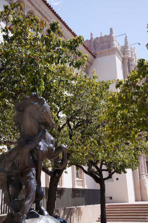 Horse statue in Balboa Park San Diego California USAのeditorial素材