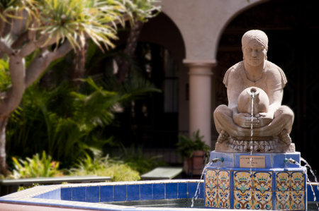 Aztec Woman Statue in Balboa Park in San Diego California USAのeditorial素材