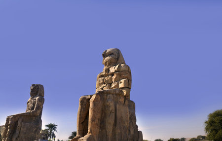 The Colossi of Memnon are two massive stone statues of Pharaoh Amenhotep III. For the past 3400...