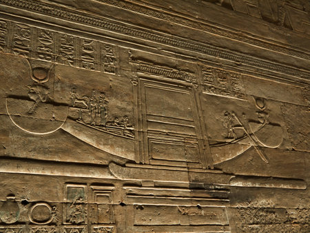 The Temple at Denderah near Luxor Eygpt dedicated to Hathor which was a graeco-roman site used by...
