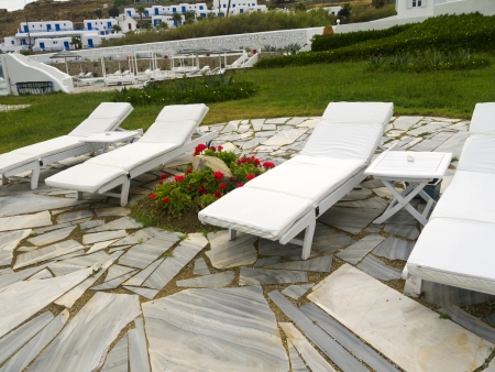Hotel on the lovely Island of Mykonos in Greeceの写真素材