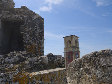 Castle on the hill in Corfu Town on the island of Corfu Greeceのeditorial素材