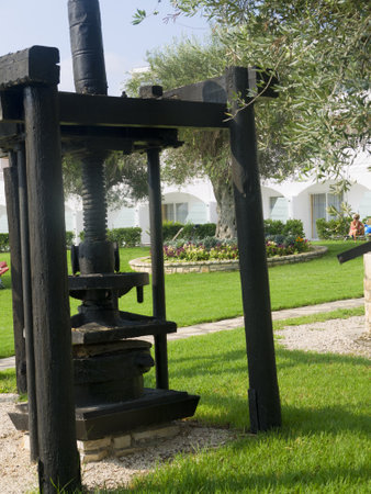 Olive press at Dassia on the island of Corfu Greeceのeditorial素材