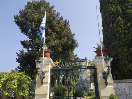 Achillieon Palace on the island of Corfu Greece built by Empress Elizabeth of Austria (Sissi)のeditorial素材