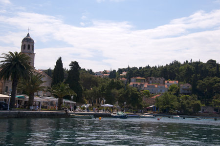 Cavtat a beautiful town by the sea in Croatiaのeditorial素材