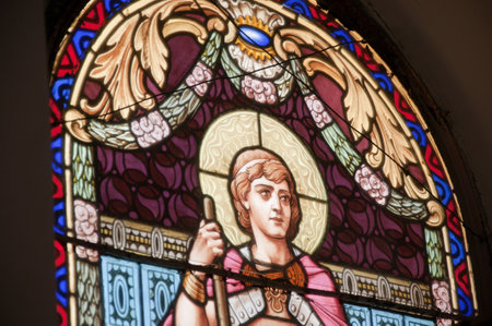 Church in Cavtat a beautiful town by the sea in Croatiaのeditorial素材