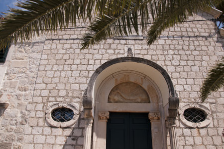 Church at Cavtat a beautiful town by the sea in Croatiaのeditorial素材