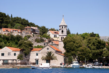 Cavtat a beautiful town by the sea in Croatiaのeditorial素材