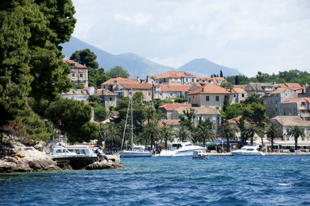 Cavtat a beautiful town by the sea in Croatiaのeditorial素材