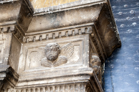 Detail on Cathedral in the Walled City of Dubrovnic in Croatia Europe It is one of the most delightful tourist resorts of the Mediterranean. Dubrovnik is nicknamed "Pearl of the Adriaticのeditorial素材