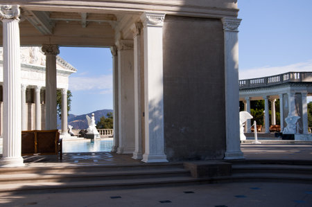 Huge Villa on the Big Sur at San Simeon California USAのeditorial素材