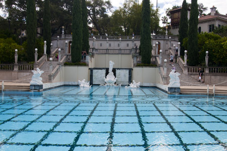 Huge Villa on the Big Sur at San Simeon California USAのeditorial素材