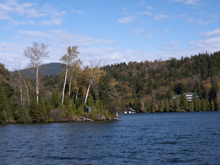 Lake Placid, Adirondack Mountains Essex County, New York, USAのeditorial素材