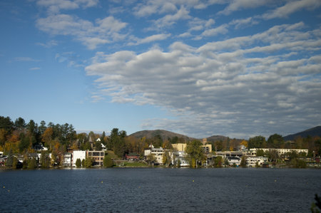 Lake Placid, Adirondack Mountains Essex County, New York, USAのeditorial素材