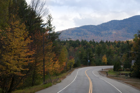 Fall in the White Mountains in the State of New Hampshire USAのeditorial素材
