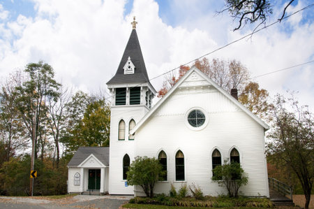 church in the White Mountains of New Hampshire USAのeditorial素材