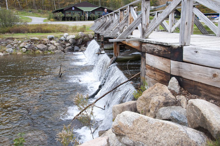 Saco River in the White Mountains in the State of New Hampshire USAのeditorial素材
