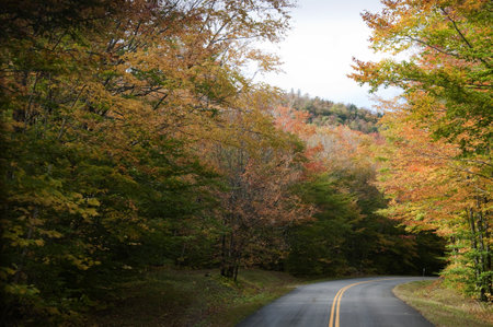 Fall in the White Mountains in the State of New Hampshire USAのeditorial素材