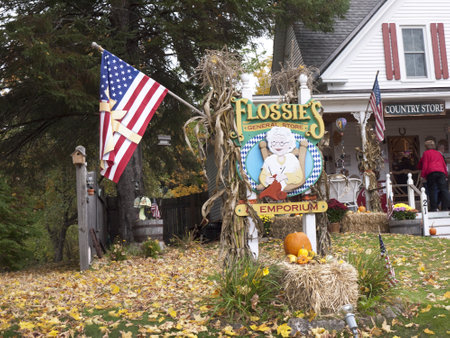 Shop in Jackson in New Hampshire USAのeditorial素材