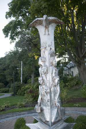 Statue to the Pilgrim Women in Plymouth Massachusetts USAのeditorial素材