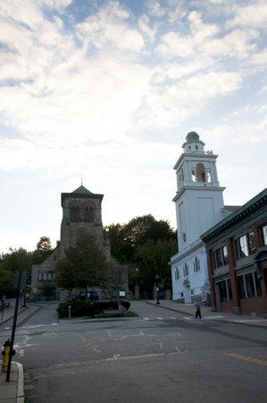 Church in Plymouth Massachusetts USAのeditorial素材