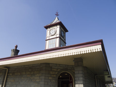 East Lancashire Steam Railway Station Terminus in Rawtenstall Englandのeditorial素材