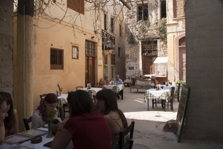 Easter lamb cooking in the Street in Rethymno Creteのeditorial素材