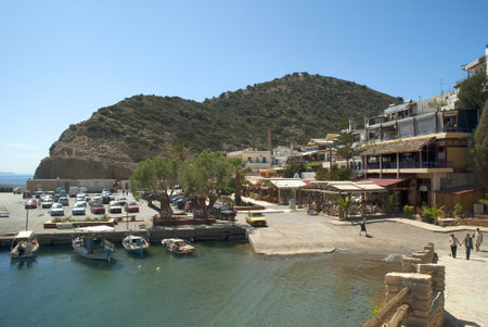 Agios Galini in the South of the Island of Crete Greeceのeditorial素材