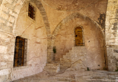 The Monastery of Arkardi on the Island of Crete in the Mediterranean Sea. Cretan people were massacred here in the fight against the Turks in the cause of freedom.のeditorial素材