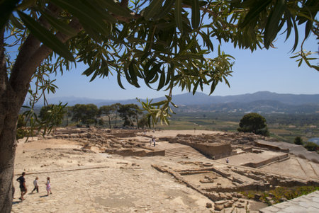 The archaeological site of the Palace of Phaistos Creteのeditorial素材